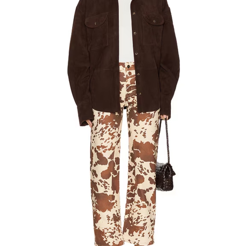 Free People cow hide jeans